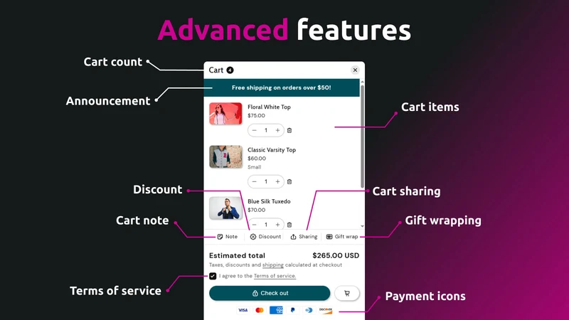 Orbit—Cart Drawer Cart Upsell