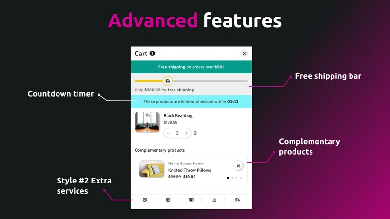 Orbit—Cart Drawer Cart Upsell