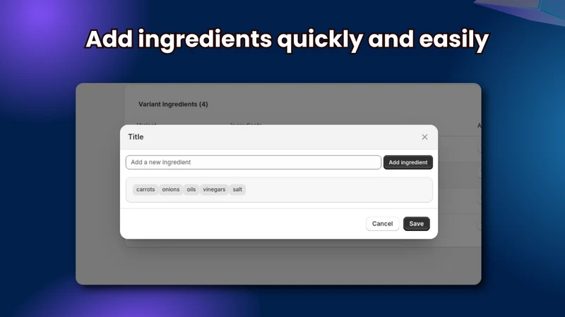 FoodLabeler: Ingredient Labels