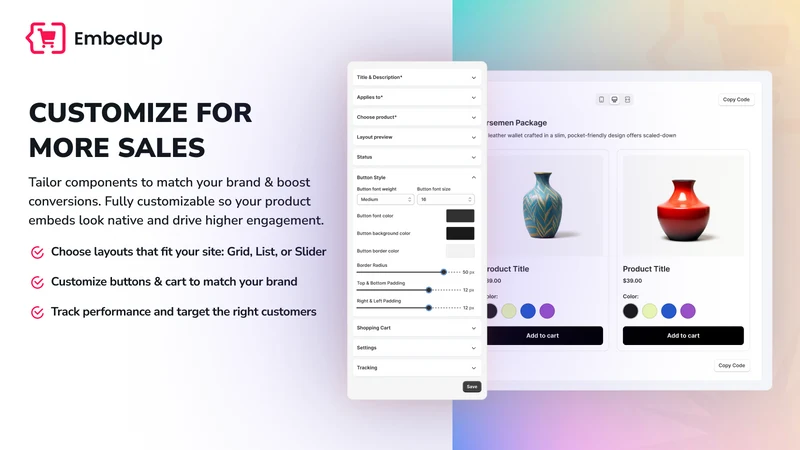 EmbedUp ‑ Affiliate Buy Button