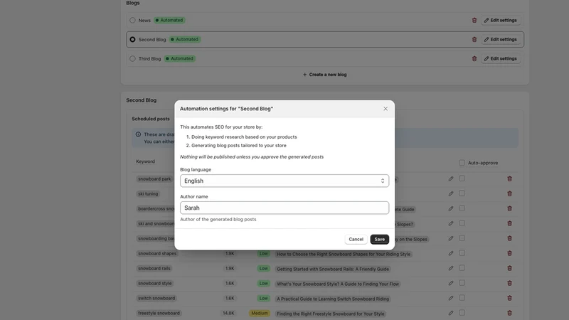 Automatic SEO