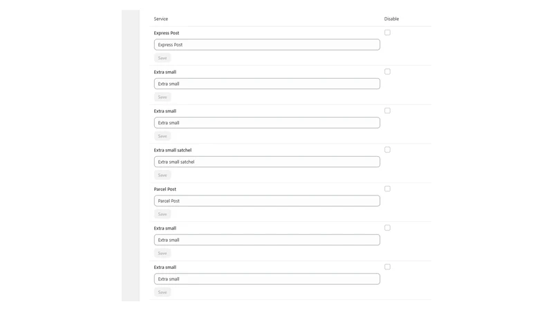 Australia Shipping Prices