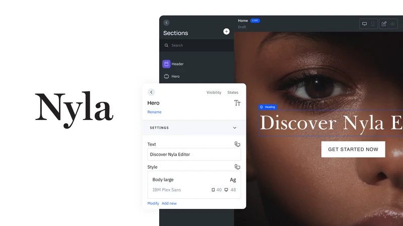 Nyla ‑ No‑Code Site Builder