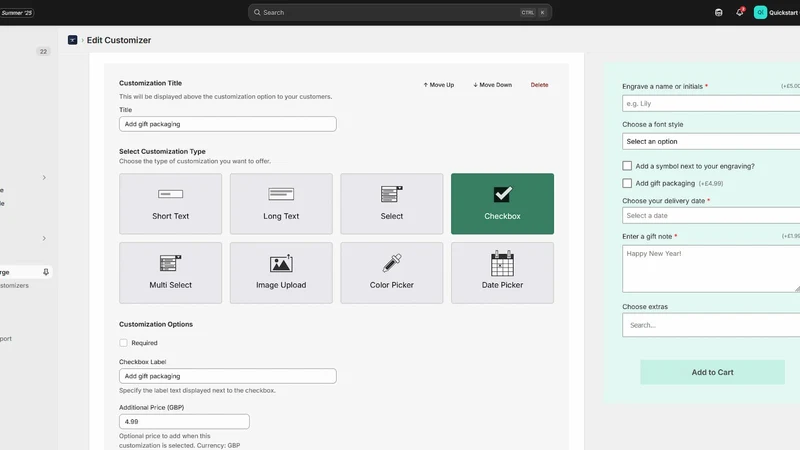 Product Forge Customizer