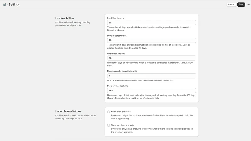 BR Inventory Planner