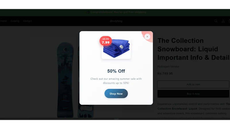 Free Shipping Bar ShopSaasify