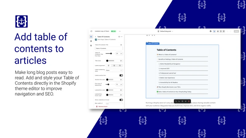 Auto TOC: Blog SEO & Nav