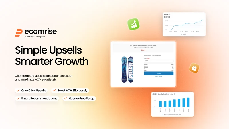EcomRise Post Purchase Upsell