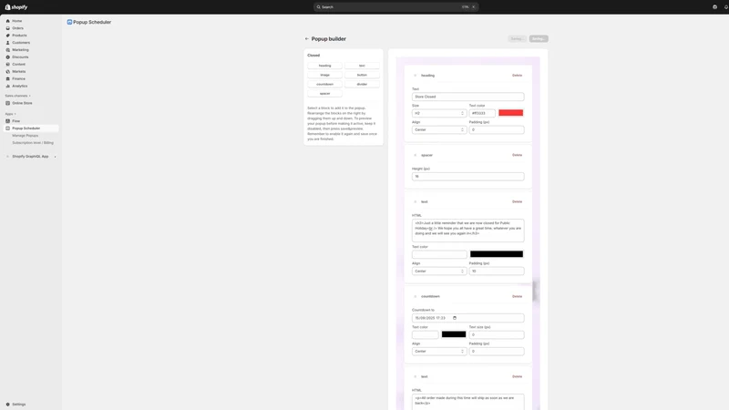 Popup Scheduler | by SRappDev