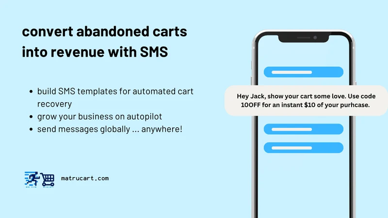matrucart ‑ SMS Cart Recovery