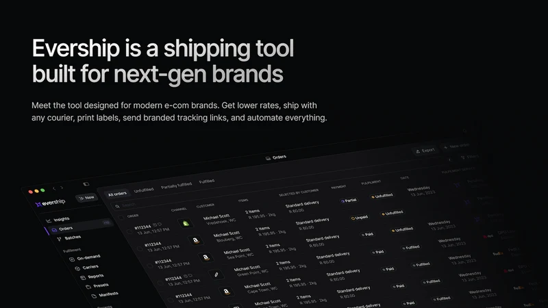 Evership: Next‑Gen Shipping