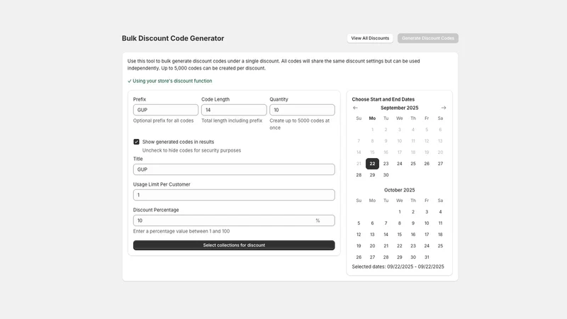 Custom Bulk Discount Sets