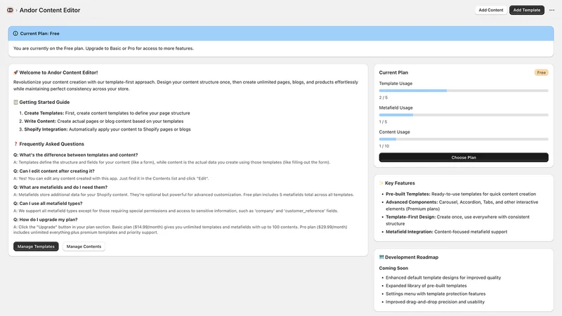Andor Content Editor
