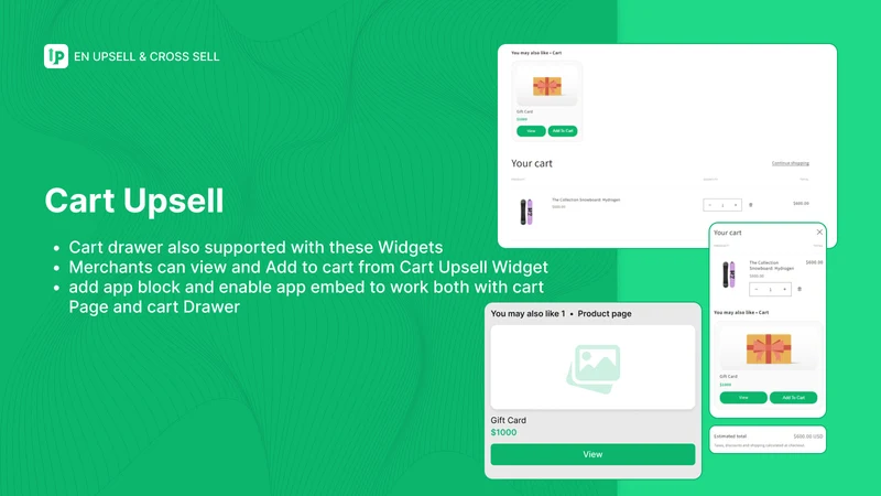Upsell & Cross Sell Cart App