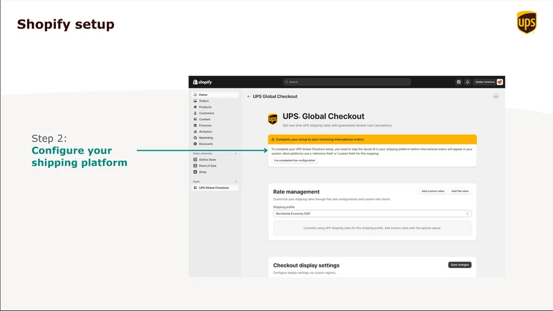 UPS Global Checkout