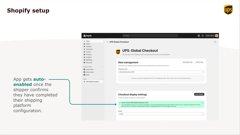 UPS Global Checkout
