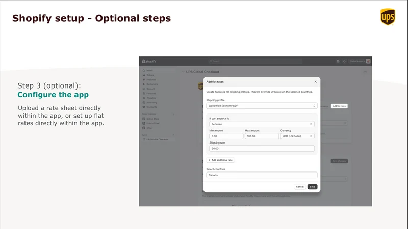 UPS Global Checkout