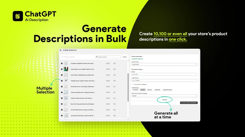 ChatGPT AI Description ‑ Bulk