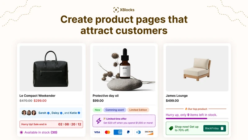 XBlocks: Product Page Blocks