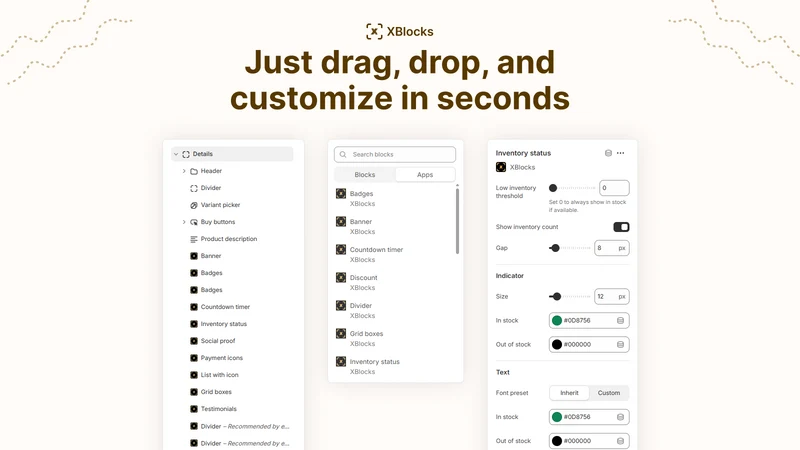 XBlocks: Product Page Blocks