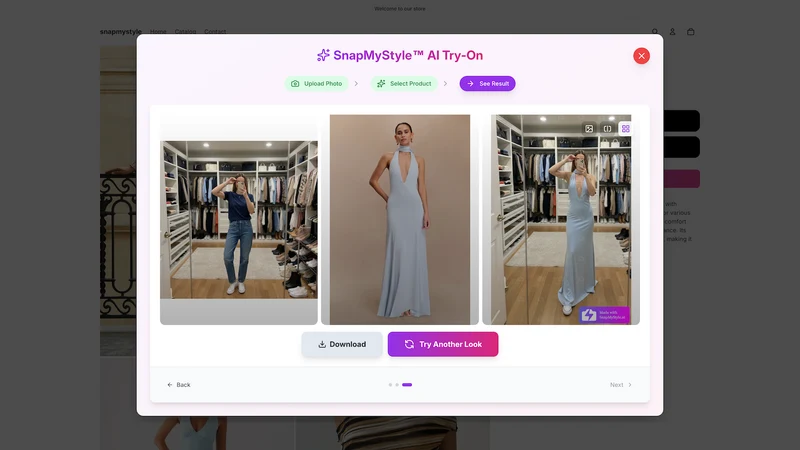 SnapMyStyle Virtual AI Try‑On