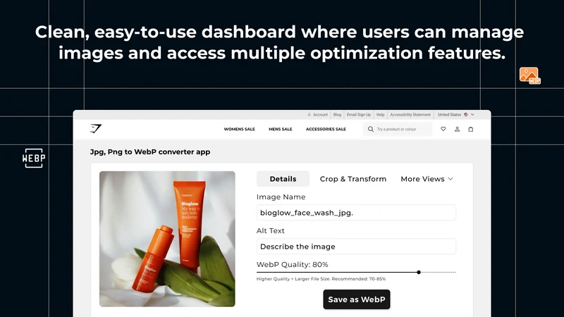 Milople WebP Image Optimizer