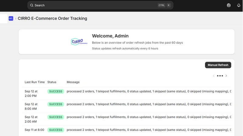 CIRRO E‑Commerce Tracking