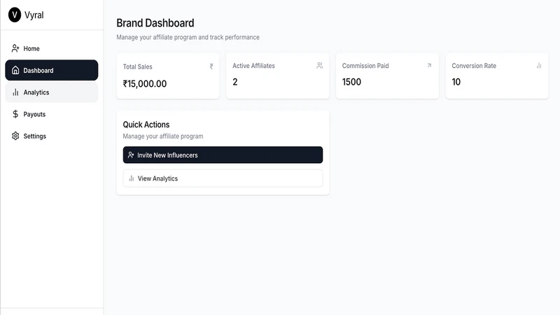 Vyral Affiliate Marketing App