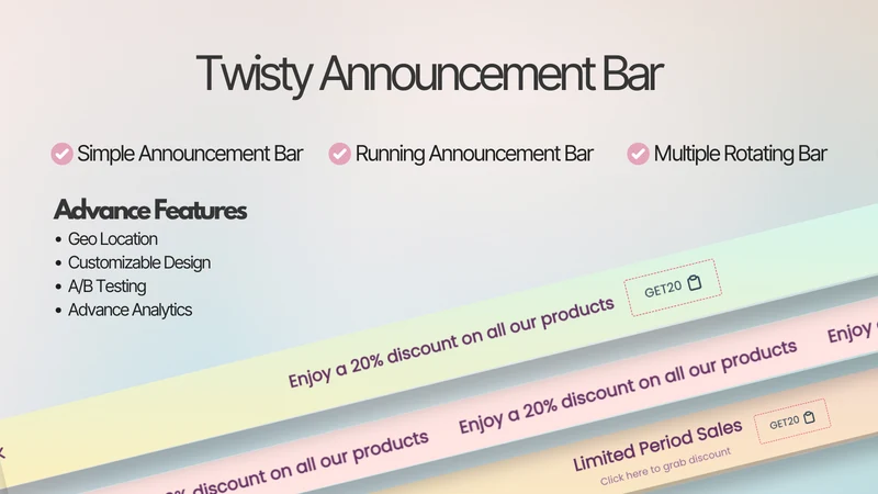 Twisty Announcement Bar