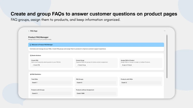 Product FAQ Manager
