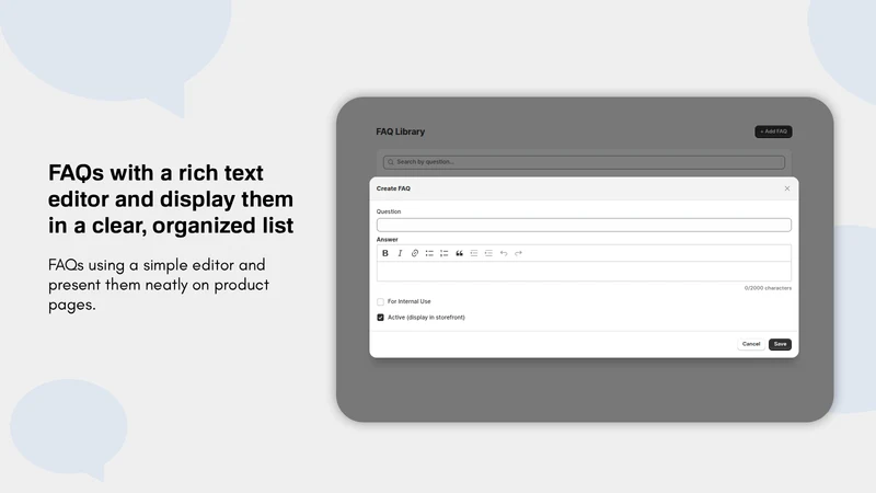 Product FAQ Manager