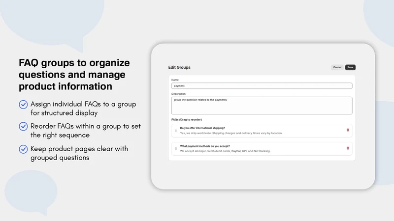 Product FAQ Manager