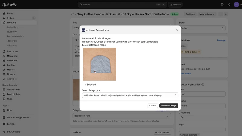 EB Product Image AI Generator