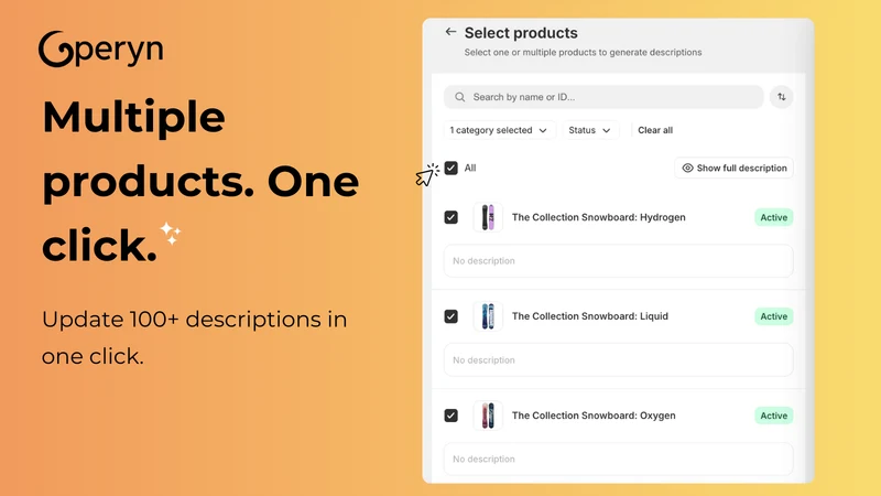 Operyn: AI Product Description