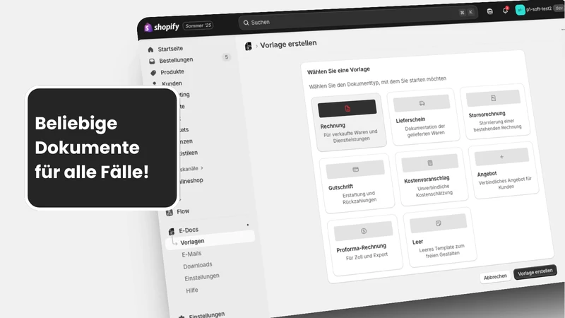E‑Docs: PDF & E‑Rechnung