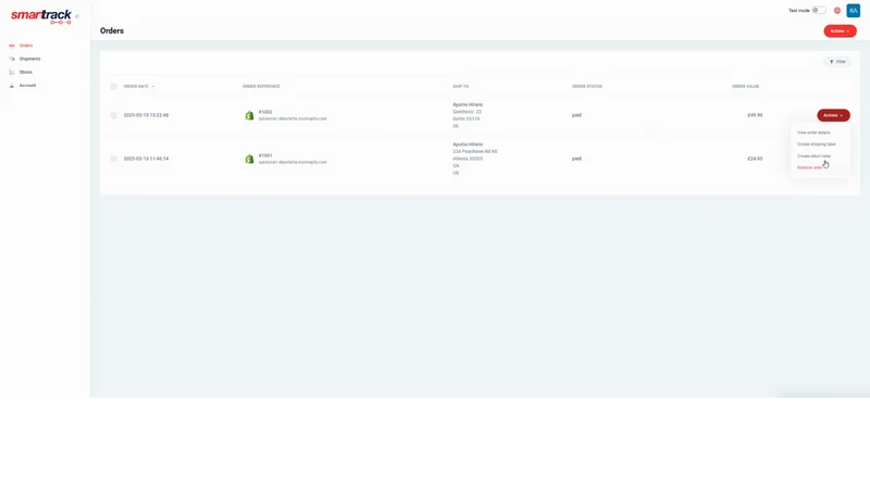 One World E‑commerce Shipping