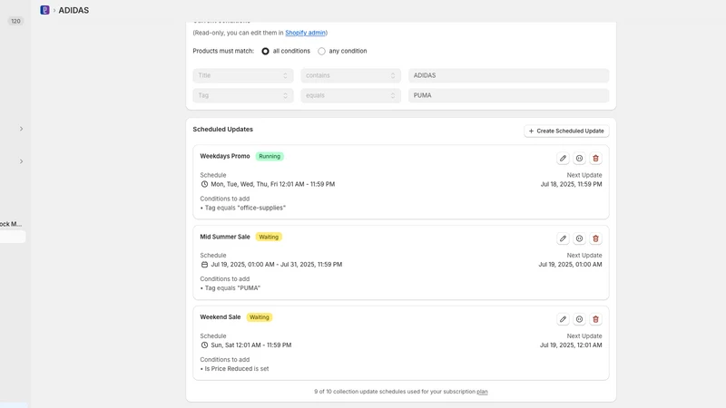 Planera: Collection Scheduler