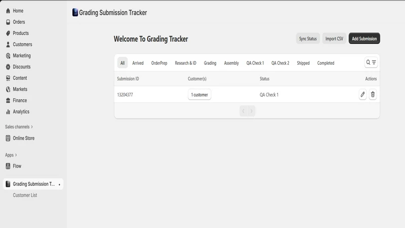 Grade Flow Tracker