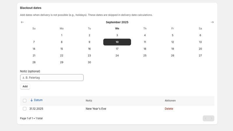 Delivery Date Magic