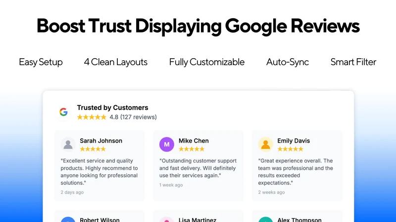 Google Reviews Display by TR