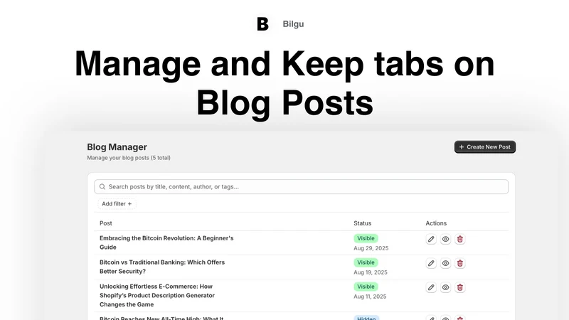 Bilgu: AI Blog Generator