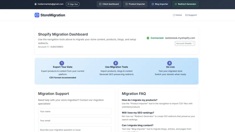 DIY Store Migration