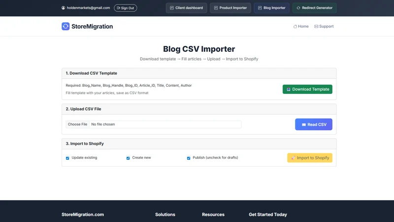 DIY Store Migration