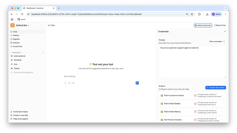 eesel: AI Chatbot & Live Chat