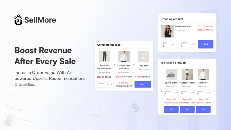 SellMore Post Purchase Upsell