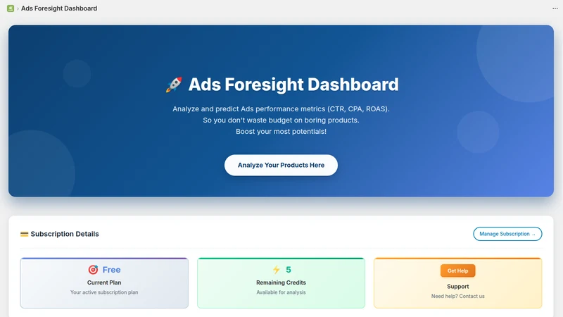 Ads Foresight