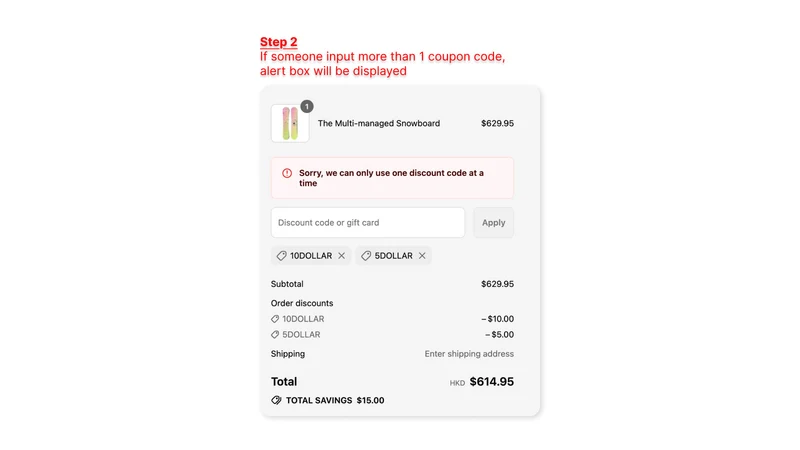 Restrict Multi Discount Codes