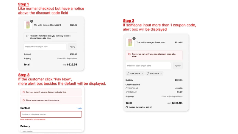 Restrict Multi Discount Codes