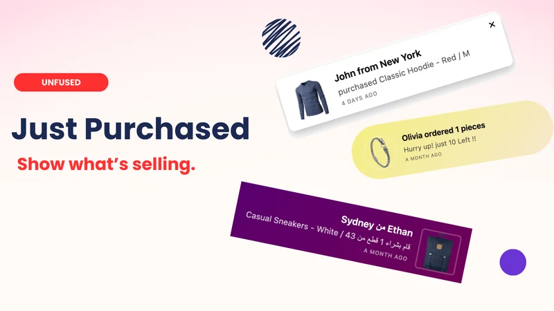 Just Purchased Popups & Alerts