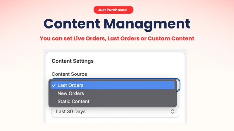 Just Purchased Popups & Alerts